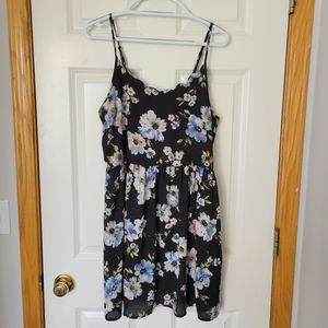 Black Floral Mini Dress